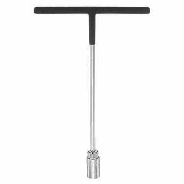 Imagem de HARFINGTON Chave de soquete em T 15 mm de aço de carbono métrico de 6 pontos hexagonais hexagonais em forma de T com alça antiderrapante para reparo de motocicleta, veículo, carro, bicicleta