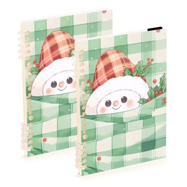 Imagem de Burbuja Boneco de neve em cadernos xadrez, papel pautado universitário A5 com 60 folhas, fichário para diário, escritório, 2 unidades