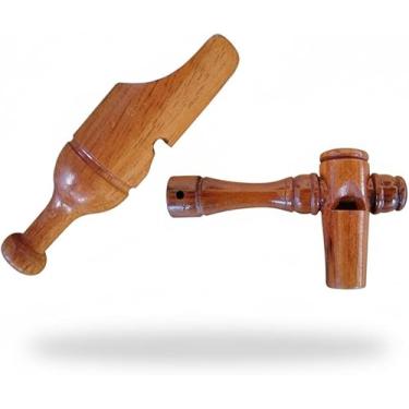 Imagem de Apito Inhambu Açu + Apito Codorna Pios em madeira profissionais