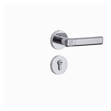 Imagem de VTGVVVTR Fechadura de porta interna para uso doméstico, sucção magnética, silenciosa, antifurto, maçaneta de banheiro de madeira maciça (cromo brilhante 7255 magnético)