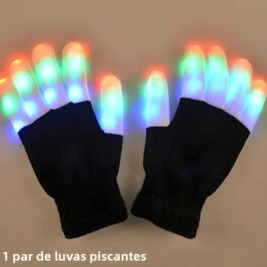 Imagem de Luvas LED Para Crianças Com Luzes Neon Brilhantes Para Festas, Suprime