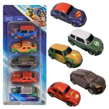 Imagem de Kit com 5 Mini Veículos Liga da Justiça DC Comics Candide, Azul