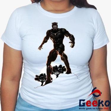 Imagem de Baby Look Pantera Negra 100% Algodão - Wakanda Forever - Black Panther