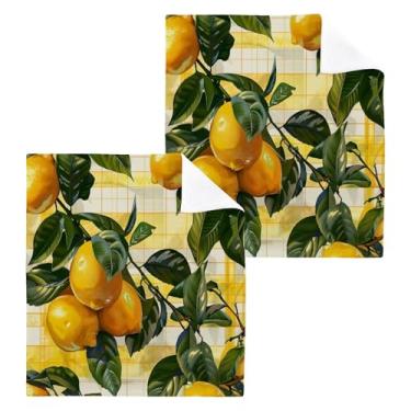 Imagem de xigua Toalhas de mão de algodão limoeiro, toalhas de banho multiusos e absorventes toalhas de rosto macias para a pele para banheiro, cozinha, hotel, academia, panos de lavagem, pacote com 6, 30 x 30