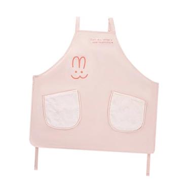 Imagem de ＫＬＫＣＭＳ de cozinha, de chef, sem mangas, à água e ao óleo, para homens e mulheres, com 2 bolsos, ideal para confeitaria, cafeteria, Rosa Rosa