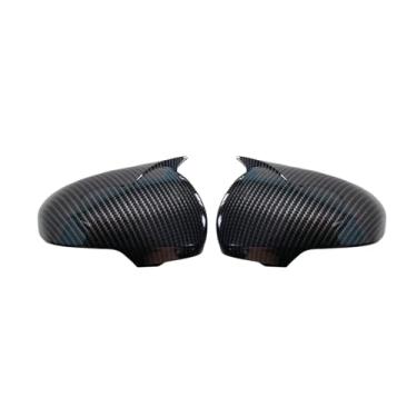 Imagem de Capa de espelho retrovisor lateral compatível com toyota mark x/reiz 2010-2017, tampas de asa coladas, porta externa, vista traseira, guarnição(Carbon Fiber Pattern)