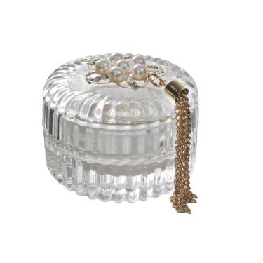 Imagem de Castiçal em vidro com tampa e pendente 4,8cm - LINX