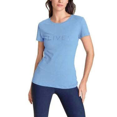 Imagem de Camiseta Live Icon Comfort - Feminina - Azul claro - G - LIVE!, Azul c