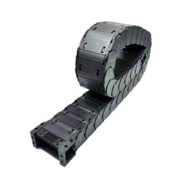 Imagem de Equipamento industrial 1 metro série 25 cabo transportador de fio de corrente de arrasto peças de transmissão de baixo ruído reboque tipo fechado abrir ambos os lados correntes de transmissão (R55