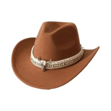 Imagem de Chapéu De Cowboy Estilo Ocidental Com Estampa De Vaca, Chapéu De Sol É