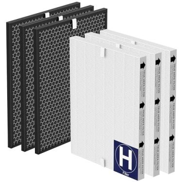 Imagem de Elnuliros Filtro de substituição 116130 compatível com purificador de ar Winix 5500-2 Am80 Plasmawave, 3 filtros premium e 3 pré-filtros de carvão ativado, em comparação com a peça nº 116130, conjunto