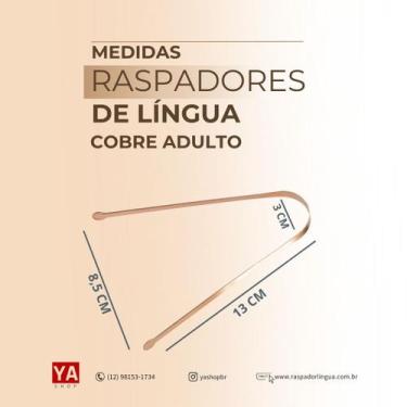 Imagem de Limpador raspador de lingua cobre ayurveda - YA SHOP