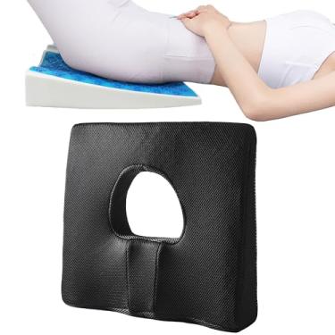 Imagem de galactruly Almofadas de dor de cama para bumbum, travesseiro de alívio de pressão de escaras para dormir e sentar, almofada de donut para escaras nas nádegas, almofada de cadeira de rodas para