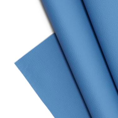 Imagem de Tecido de couro sintético texturizado, folhas de vinil de grão de seixo liso, material em relevo, estofamento, vestuário da moda, automotivo, faça você mesmo e artesanato - 30,5 cm x 137,2 cm (oceano)