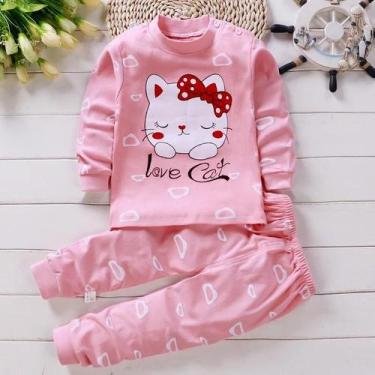 Imagem de Conjunto De Roupas De Algodão Para Bebê Menina, Pijamas De Inverno E P