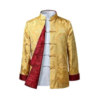 Imagem de Casaco Tradicional Chinês De Dragão Para Homens, Traje De Kung Fu Para