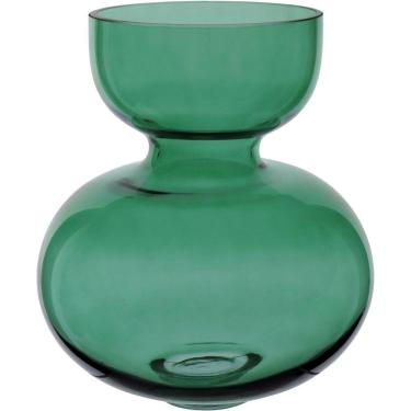 Imagem de Vaso Decorativo Enfeite Casa Vintage Home&co Vidro 27x22x22cm Verde