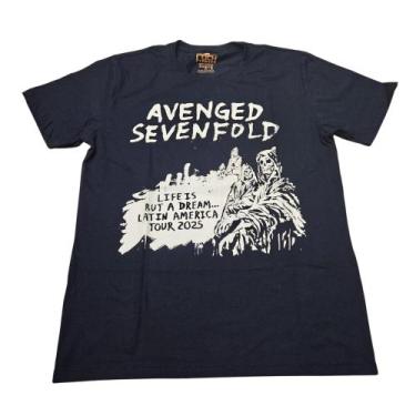 Imagem de Camiseta Avenged Sevenfold A7X Blusa Banda Rock BoA7X2 - Bandas, Preto