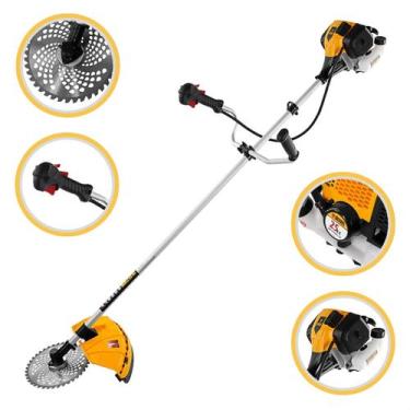 Imagem de Roçadeira Lateral Gasolina 25cc Denzel Maquina Cortar Grama 2 Tempos 1