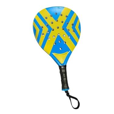 Imagem de Zxpjkyu Raquete de Padel para Beach Tennis com Bolsa de Armazenamento, Ideal para Treinamento, Profissional E Leve, Azul Amarelo