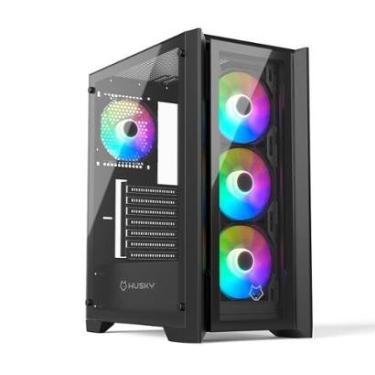 Imagem de Gabinete Gamer Husky Dome 100, Mid Tower, ATX Sem FANs, - HGN100PT-Unissex