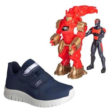 Imagem de Tênis Kidy Ultra Flex Anatômico Confortável Bonecos Herói -, Azul mari
