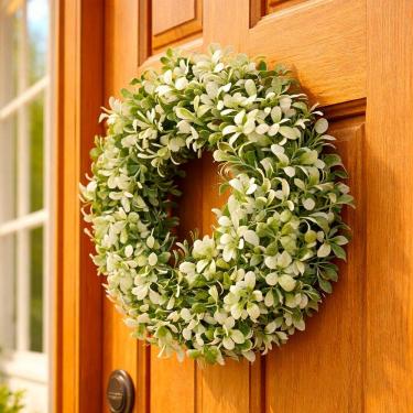 Imagem de Guirlanda Coroa De Flores Artificial Enfeite Decorativo 25cm