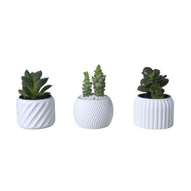 Imagem de Trio Cachepot Mini - Adornos - Galanta, Branco