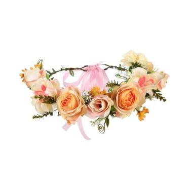 Imagem de Coroa De Flores Romântica Para Casamento, Guirlanda De Videira, Tiara 