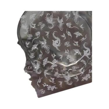 Imagem de Adesivos De Unhas Com Asas De Borboleta Pretas E Roxas, Decalques De M