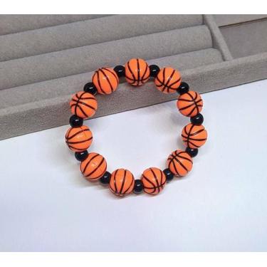 Imagem de Pulseira Infantil para Crianças miçangas Bolas Bolinhas Esportes Futeb