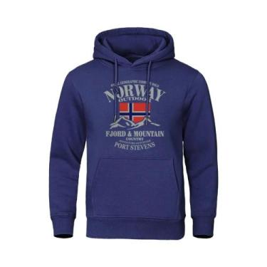 Imagem de Hoodie Oversize Fjord Mountain Para Homens E Mulheres, Moda De Rua De 