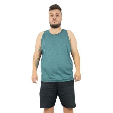 Imagem de Regata Plus Size Masculina Básica Dry Fit Academia Treino - FR Moda Fi