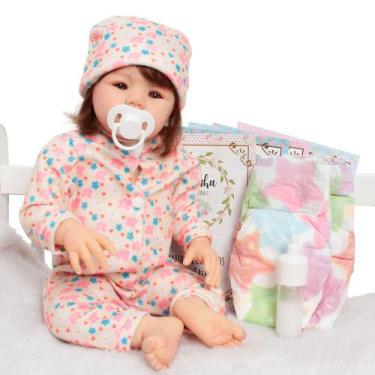 Imagem de Bebê Reborn Realista Fio a Fio Menina Abigail Com Kit Itens - Cegonha 