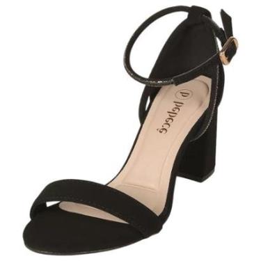 Imagem de Sandalia Feminina Confortavel Elegante Salto Bloco Bebece-Feminino