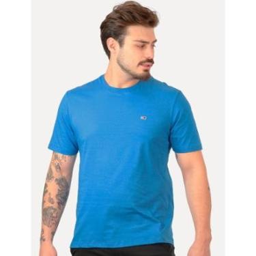 Imagem de Camiseta Tommy Jeans Masculina Slim C-Neck Flag Azul Royal-Masculino