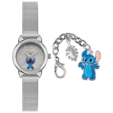 Imagem de Relógio Condor Feminino Ref: Co2035nxg/k4k Prateado Stitch + Chaveiro