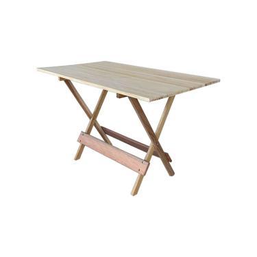 Imagem de Mesa de Madeira Dobrável 1,20x70 Crua sem Pintura para Bar Restaurante e Área de Lazer - Natural