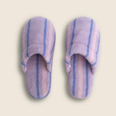 Imagem de Pantufa Lines Microfibra Lilás - A\CASA