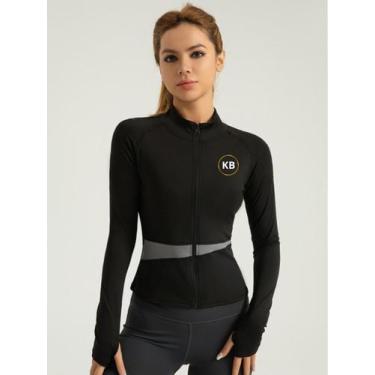 Imagem de Jaqueta Lisa para academia Yoga Pilates Moda Feminina Fitness 4 cores 