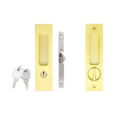 Imagem de Fechadura Invisível De Madeira Para Porta Deslizante Com Chave Para Co