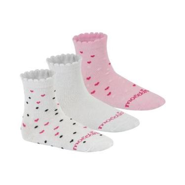 Imagem de Meia infantil Kit com 3 Pares em Algodão - Molekinha 288, 86677, Multi
