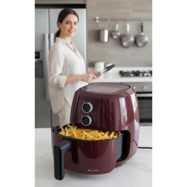 Imagem de Fritadeira Air Fryer 4L Vermelha 1500W Praticidade Sabor - Congratulat