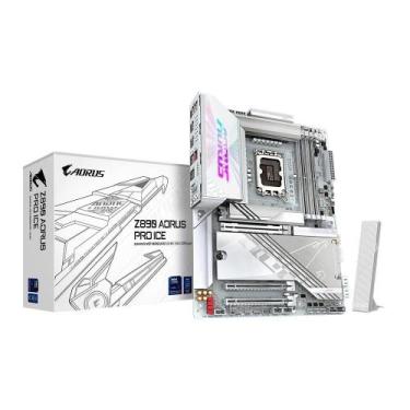 Imagem de Placa-Mãe Gigabyte Z890 AORUS PRO ICE, Intel, ATX, DDR5, RGB, Wi-Fi 7,