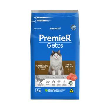 Imagem de Ração Premier Gato Castrado Ambientes Internos Salmão 1.5Kg