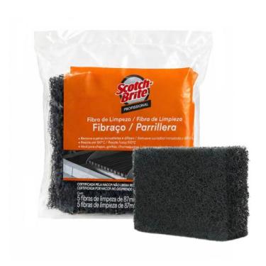Imagem de Fibra de Limpeza Profissional Fibraço Scotch Brite 3M 5 unid - Scoth B