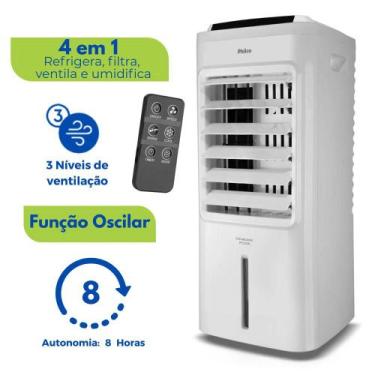 Imagem de Climatizador Ar Frio 4 em 1 Ventilador Umidificador Controle 5 Litros 