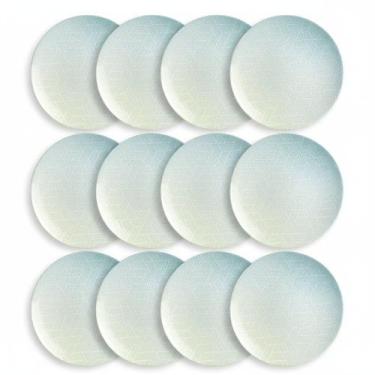 Imagem de Kit Jogo 12 Pratos Rasos Tramontina Polaris Porcelana 28 cm
