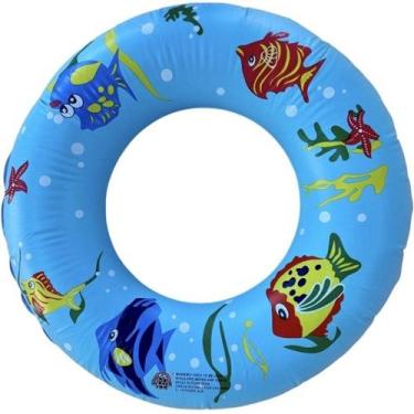 Imagem de Boia Redonda Fundo do Mar Infantil 60cm - Bene Casa, Azul