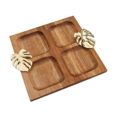 Imagem de Petisqueira de Madeira Quadrada Bon Gourmet  - Costela de Adão